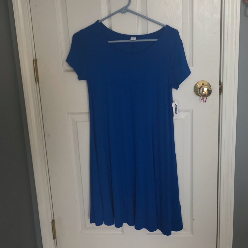 Blue T-shirt dress